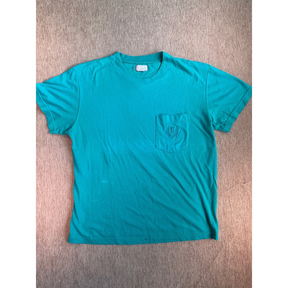 Esprit Collection Teal Green Short Sleeve Pocket T-Shirt Embroidered Logo